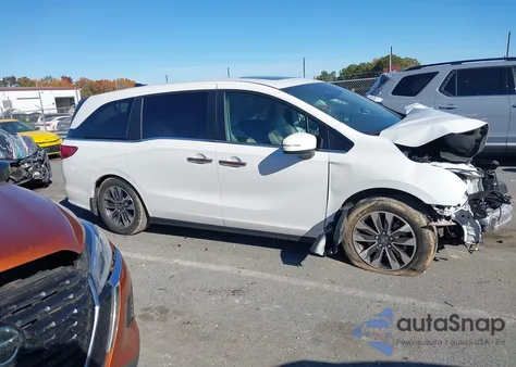 2021 Honda Odyssey Ex-L из США, поврежденный, VIN 5FNRL6H70MB010053